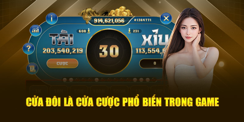 Cửa Đôi là cửa cược phổ biến trong game
