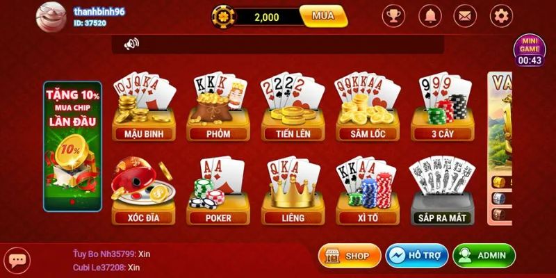 Game đánh bài đổi thưởng rút tiền mặt là xu hướng cá cược